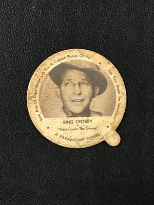 1935 Dixie Cup Lid Premiums Movie Stars (F5-1c) Bing Crosby