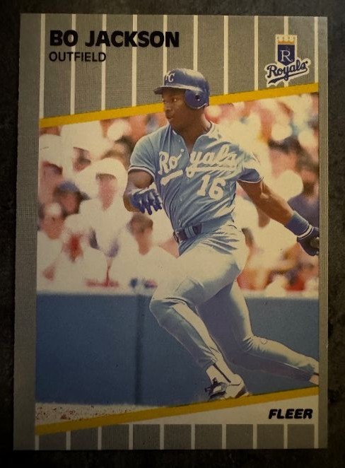 BO JACKSON  1989 FLEER, #285, KANSAS CITY ROYALS