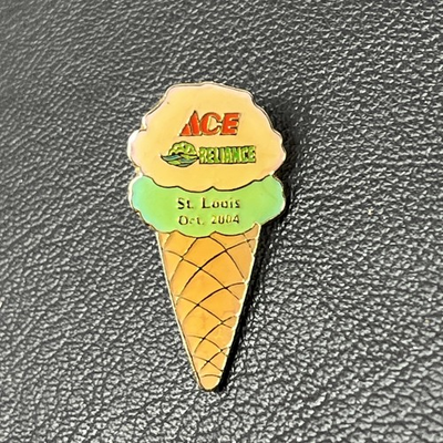 #ad Ace Hardware Lapel Pin Reliance St Louis 2004 Ice Cream Cone P6539 $9.98