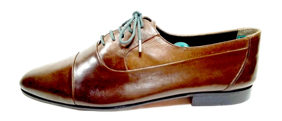 De colección Años 80 NUNN BUSH MUJER TALLA 10 Oxford Cuero Marrón Annie Hall Hombres Talla 8.5 Foto 4 de 4