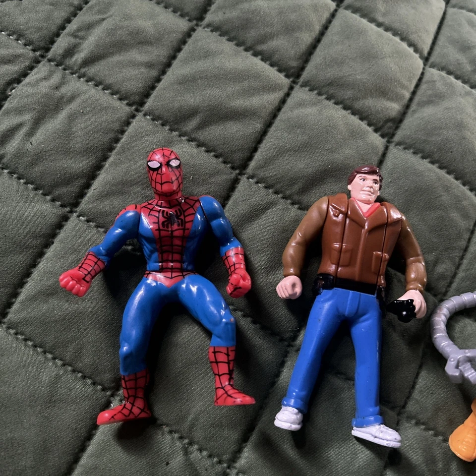 Spiderman Dr. Octopus Peter Parker Set of 3 McDonalds Happy Meal Toy Marvel 1995 - Image 2 of 4