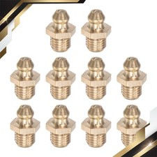 Brass Straight Hydraulic Grease Fitting M8 x 1mm Thread 20PACK