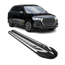 Trittbretter Seitenschweller Seitenbretter für Audi Q7 2015-2026 Schwarz Alu