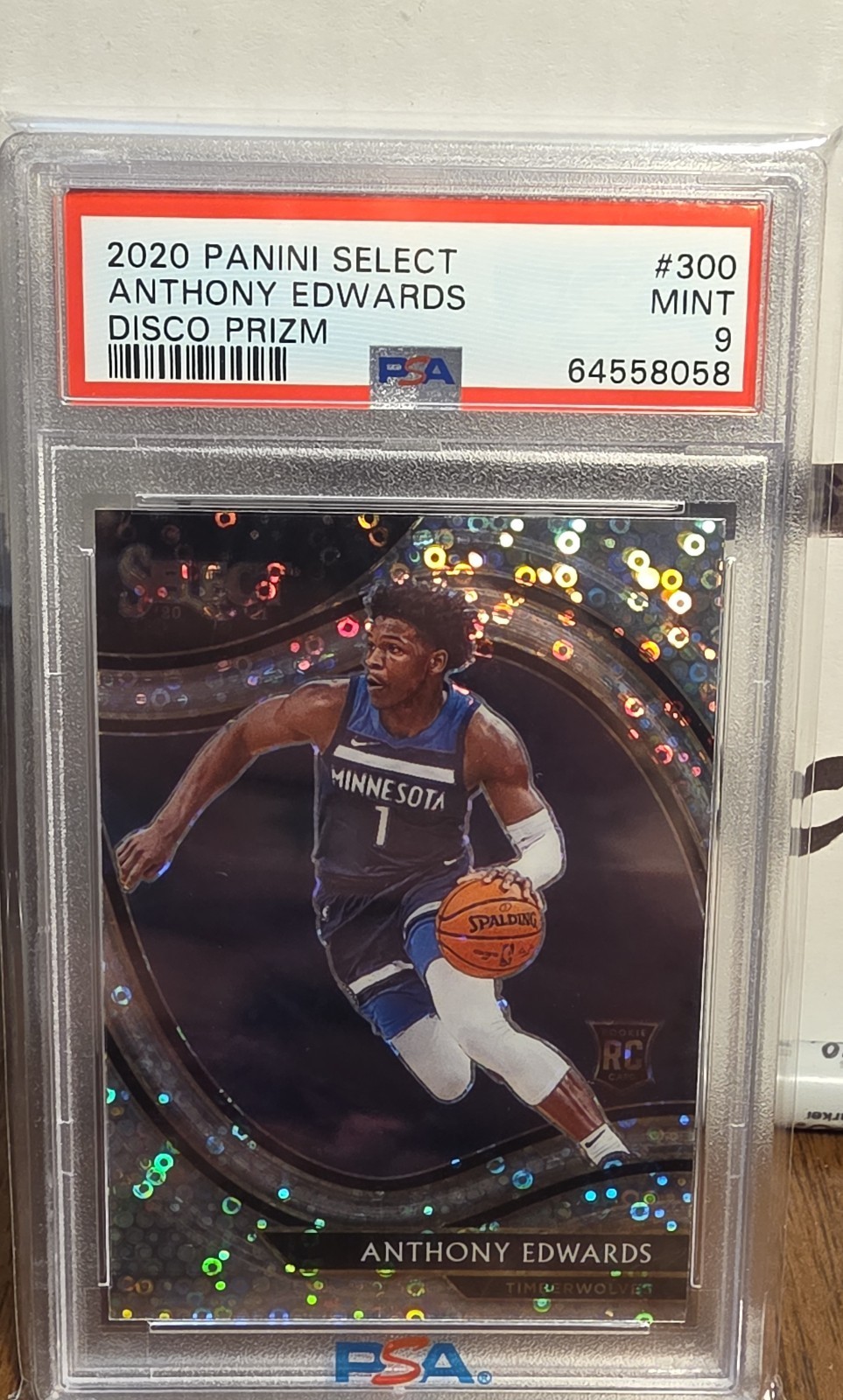 2020-21 Panini Select - Courtside Anthony Edwards #300 Disco Prizm (RC)