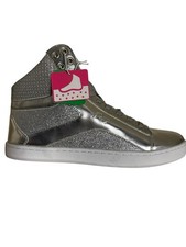 Pastry Women's Glam Pie Glitter High-Top Sneaker Dance Shoes Silver Size 11 New