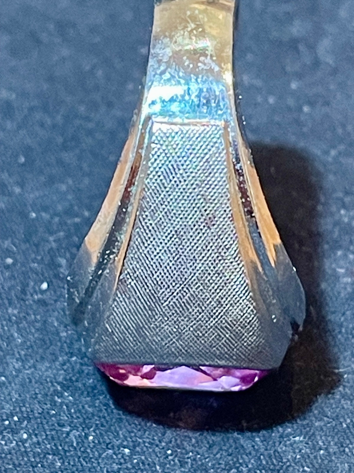 Sterling Silver Basic Handmade Chic Oval Pink Zir… - image 5