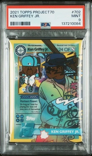 2021 Topps Project70 Ken Griffey Jr #702 Pokemon Style Baseball PSA 9
