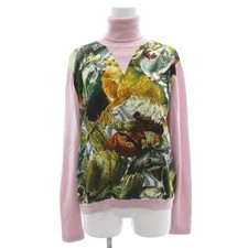 Hermes Turtleneck Knit Sweater Cashmere Silk 38 Purple