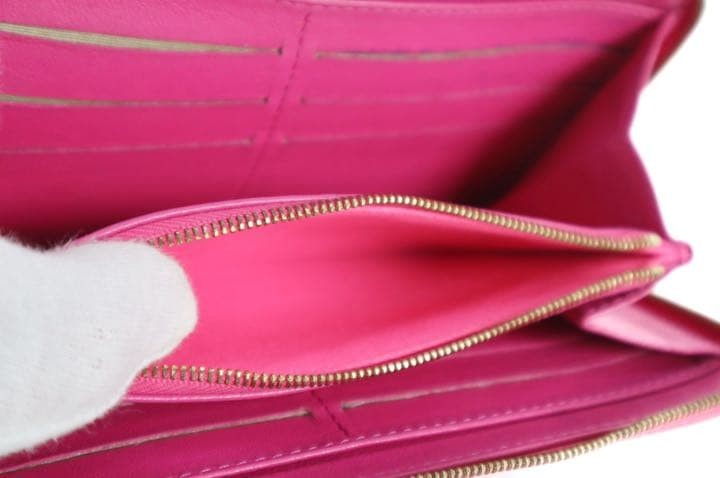 CELINE Multi-Function Long Leather Wallet Pink Or… - image 9