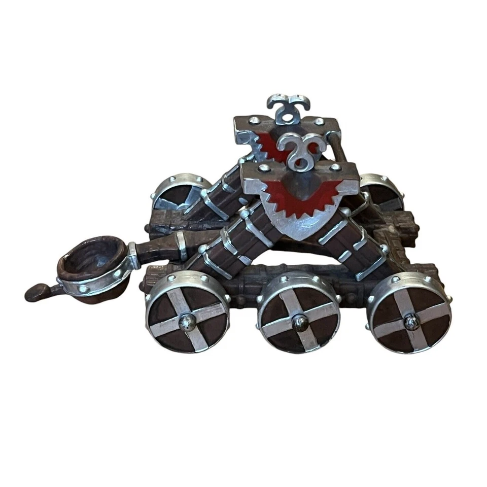 PAPO CATAPULTA 2000 Castillo Arma Asedio Rojo 2 Figuras Caballero 2002 y 2005 Medieval Foto 3 de 4