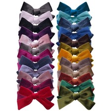 24 Pieces Velvet Bow Hair Clips Barrettes for Baby Girl Hair Bows Alligator C...