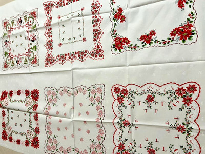 Remember When by RJR Fabrics Christmas Six Hanky Cotton Quilt Panel, 1 Yd