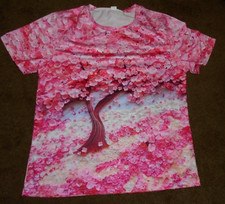 New Beautiful Cherry Tree in Bloom Top Ladies Size M/L Medium/Large
