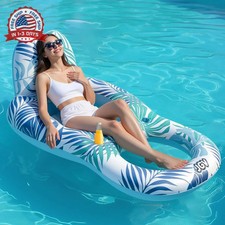 Pool Floats for Adults,Inflatable Chair Lounger Floaties with Drink Holder,Trave