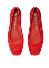 NIB 248 Tory Burch GEORGIA Triple Red BALLET FLAT Size 8 US