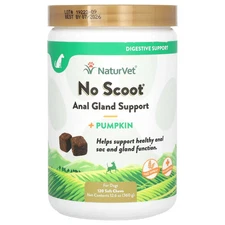 No Scoot, Anal Gland Support + Pumpkin, For Dogs, 120 Soft Chews, 12.6 oz (360