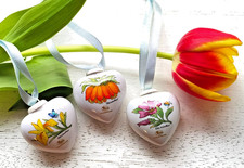 3 Hutschenreuther Mini-Herzen / Ostern /Porzellan / Ole Winther /Frühlingsgrüße