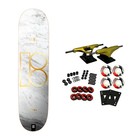Plan B Skateboard Complete Gustavo White Marble Twin 8.0" x 31.5"