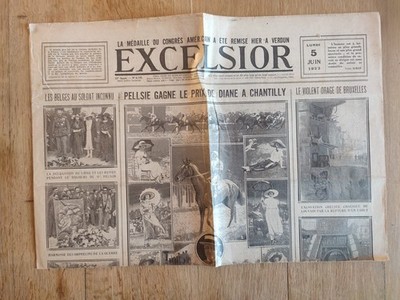 BE358 Excelsior Zeitung 1922 Juni - Heftiges Gewitter Brüssel