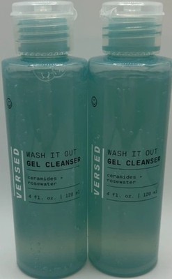 2  Versed Wash It Out Gel Cleaner With Ceramides And Rosewater 4oz