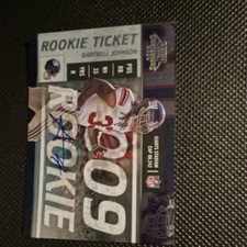 Panini Playoff Contenders - 2009 Gartrell Johnson #165 Giants Autographed Card