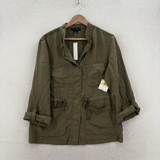Social Standard Sanctuary Safari Tencel Jacket Womens M Green Utility Travel NWT