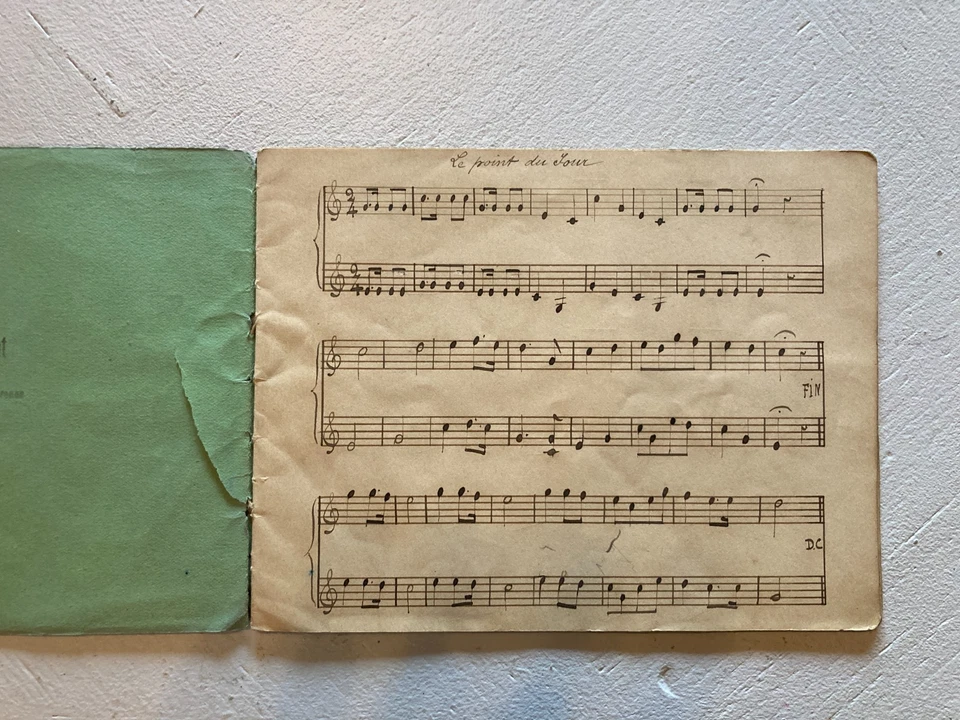 P847-Partitions de Mélodies manuscrites anciennes, cachet Sylvain CHANIOT - Photo 2/3