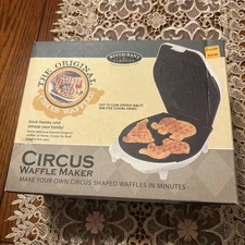 Rare Original Circus Waffler Waffle Maker Clown Elephant Lion Smart Planet WM-3