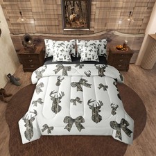 Erosebridal Camouflage Full Comforter Set 7 Pieces Deer Bow Bed In A Bag For