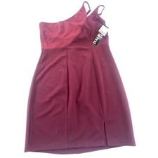 Speechless One Shoulder Mini Dress Size 13 Maroon Sleeveless Party Cocktail NWT