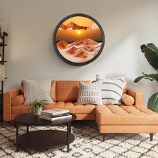 17.3" Moving Sand Art, 3D Sand Art Pictures Deep Sea Sandscape Living Room De...