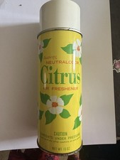 RARE 70s Prop Amway Citrus air freshener SCENTED SPRAY CAN mostly full Yellow