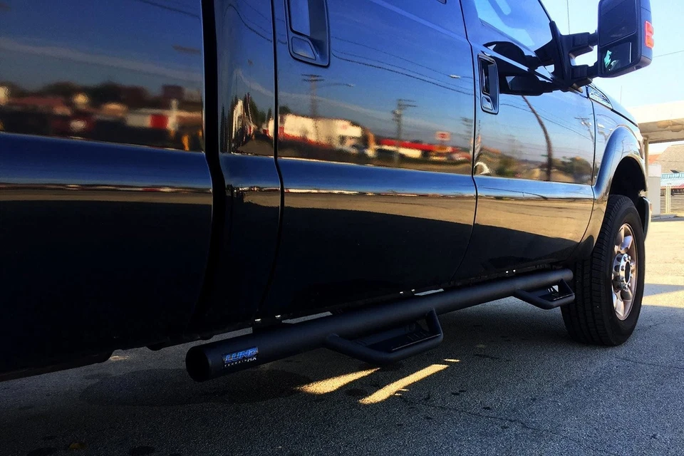 For Chevy Colorado 15-20 3" Terrain HX Step Cab Length Black Round Nerf Bars - Image 4 of 4