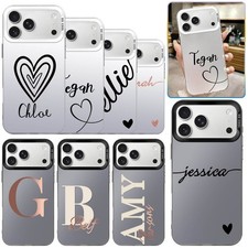 Cover For iPhone 16e 15 14 17 Pro Max Customized Initials Name Design Phone Case