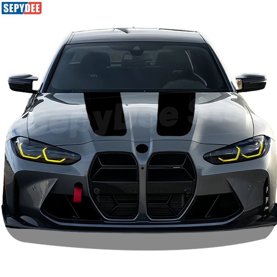 Pegatina rayas capó capó coche para BMW M3 G80 CS 2021 G81 Touring 2021-2024 Foto 3 de 4