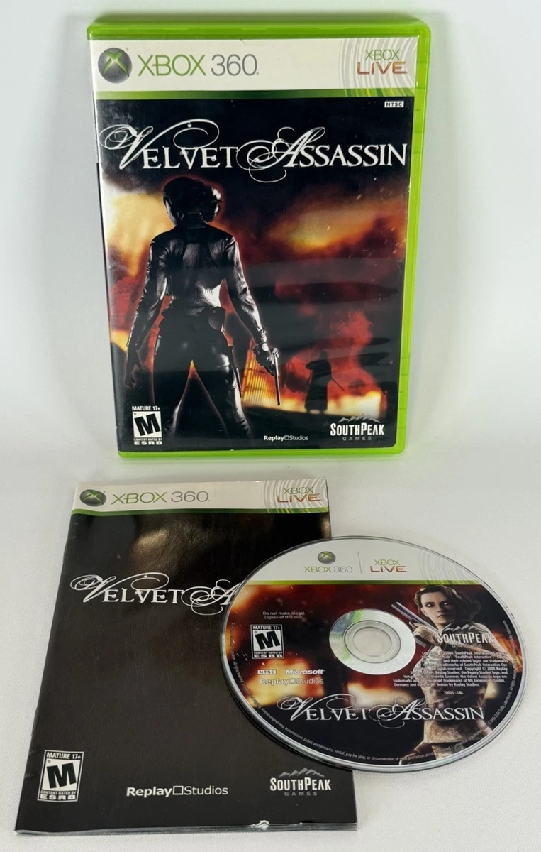VELVET ASSASSIN - MICROSOFT XBOX 360 - COMPLETO *PROBADO Y FUNCIONANDO*