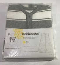 Burts Bees Baby Baby Beekeeper Wearable Blanket, 100 Organic Cotton, Swaddle, L