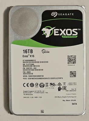 Seagate Exos X16 ST16000NM001G Festplatte 16TB intern SATA 6Gb/s - SN: ZL27CQML