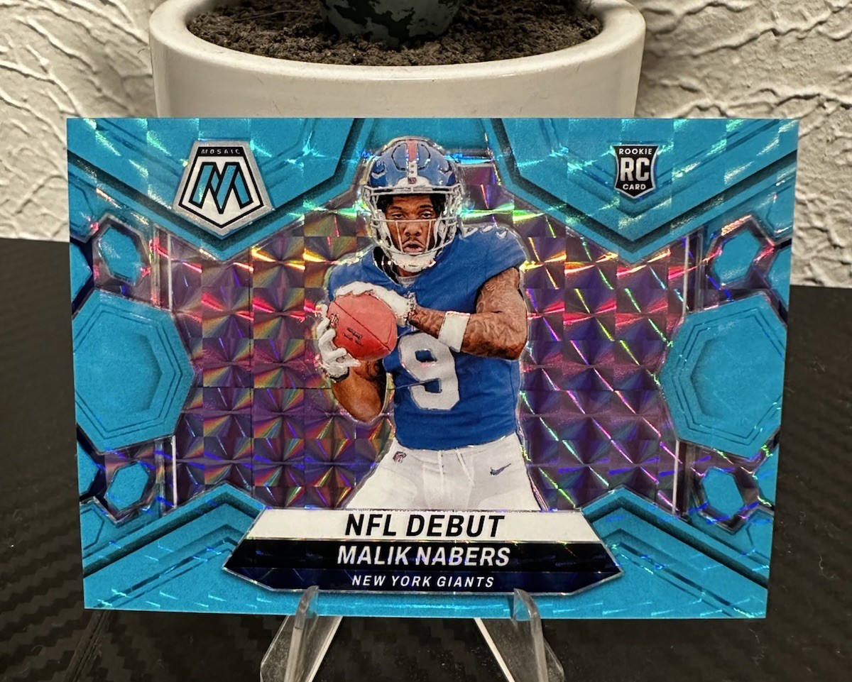 2024 PANINI MOSAIC BLUE FLUORESCENT #284 Malik Nabers 14/15