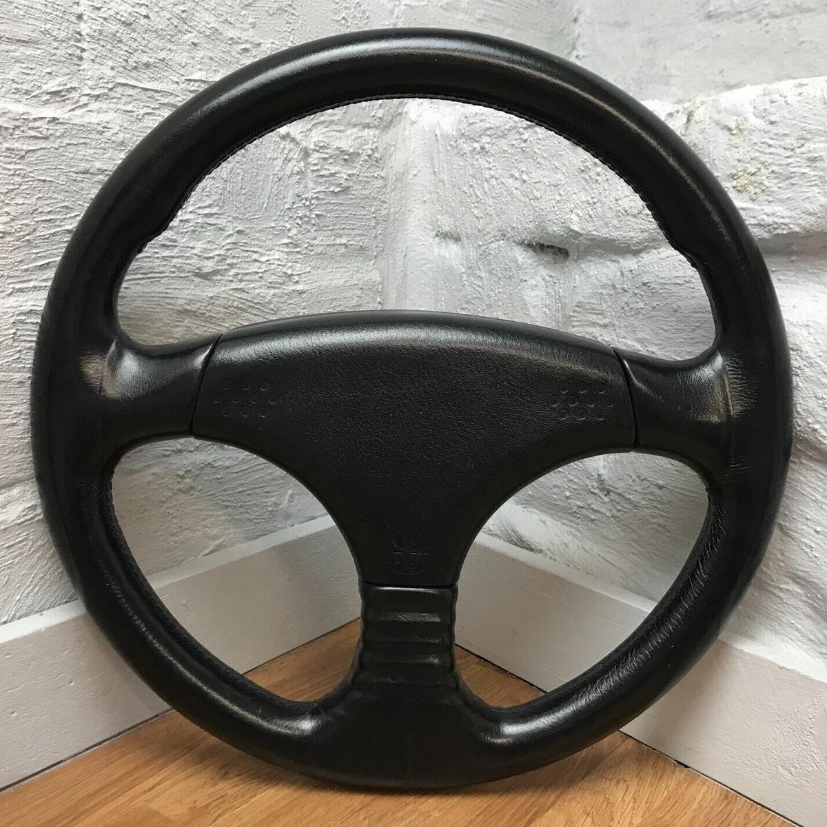 momo Genuine Momo V36, 360mm black leather, 3 spoke steering wheel. D&W