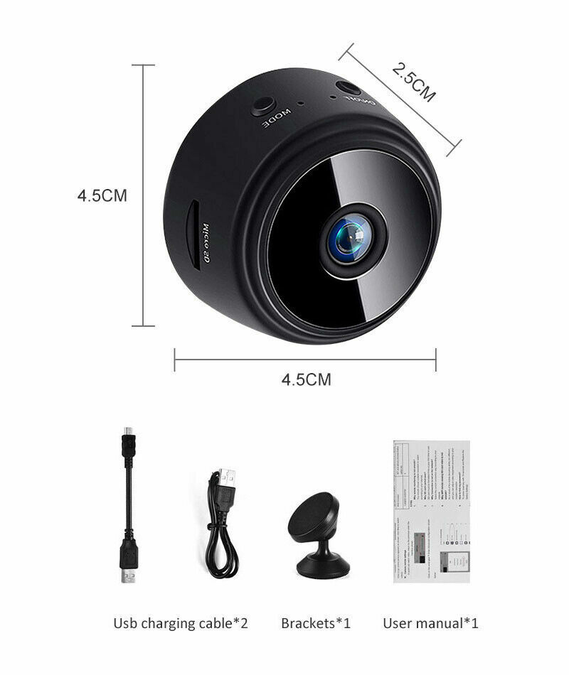 Mini Wireless Record Camera WiFi IP Home Security DVR Night Vision HD ...