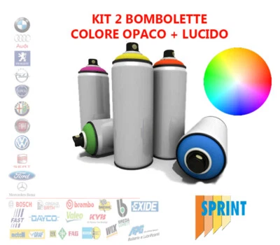 SPRINT EVOLUTION KIT 2 BOMBOLETTA SPRAY VERNICE AUTO ALFA ROMEO 651/A GRIGIO STROMBOLI ML375
