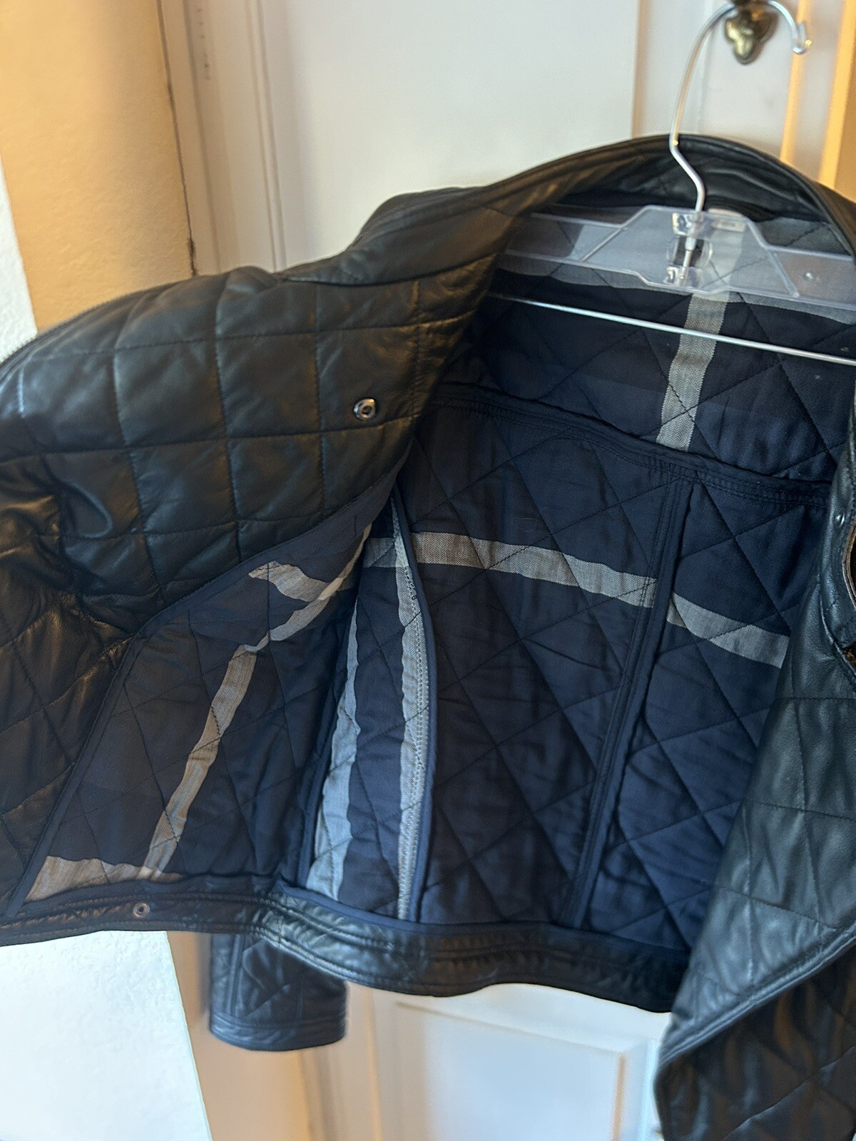 Burberry Black Leather Quilted Biker Jacket image 10
