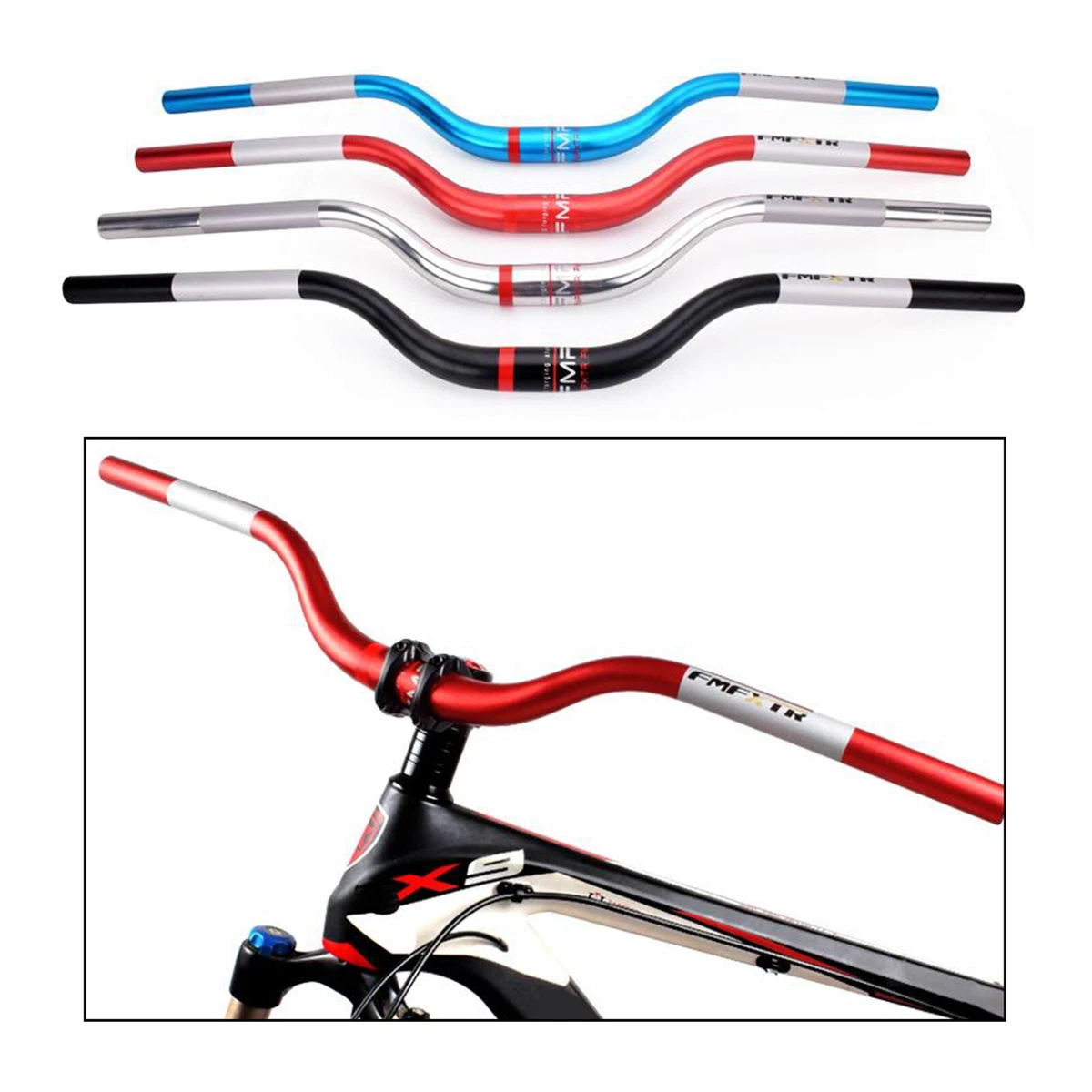 720mm Mountain Bike Handlebar 31.8mm High Rise Riser Bar Hi Riser Repair