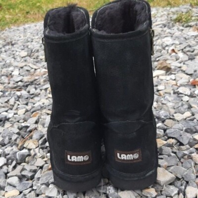 LAM Juniper Black Suede Zip Up Boots Women's Size 7 | eBay