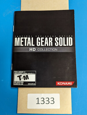 Metal Gear Solid HD Collection - PS3 - Manual Only **NO GAME!
