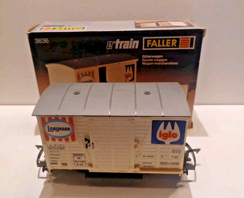 Faller eTrain Spur 0 3636 gedeckter Güterwagen weiss DB | Condition: Gebraucht