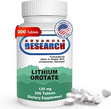 Advanced Research/Nutrient Carriers Lithium Orotate 120 mg 200 Tabs