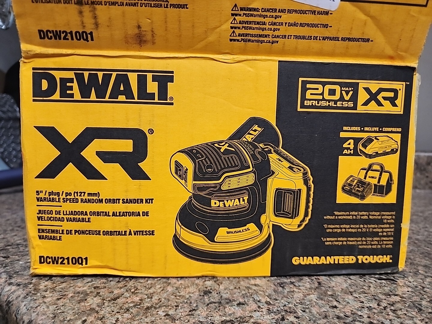 DeWalt DCW210Q1 20V 5" Cordless Variable Speed Random Orbital Sander