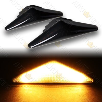 FIT FORD FOCUS MONDEO MK1 MK3 SMOKE LENS AMBER LED TURN SIGNAL SIDE MARKER LIGHT